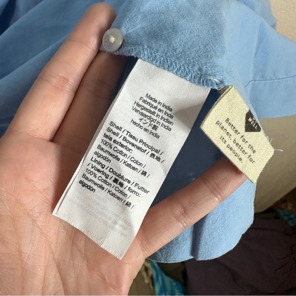 MADEWELL light blue cutout back empire midi dress 2 - Picture 12 of 13